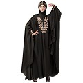 Designer Irani Kaftan with embroidery work- Black